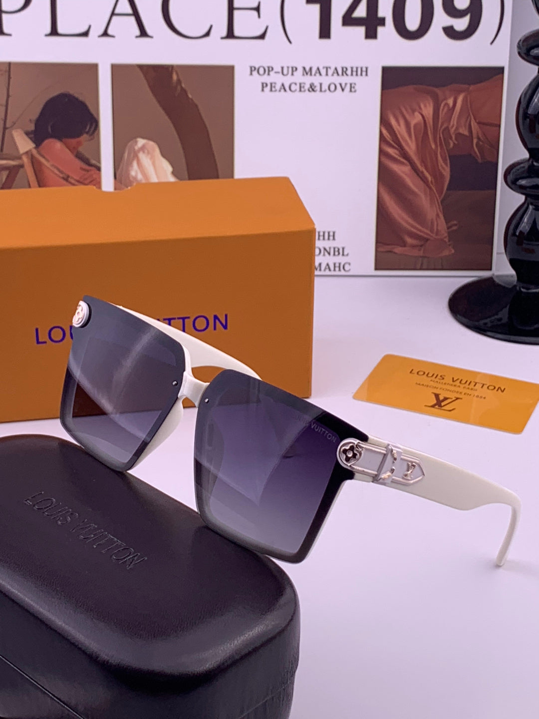 Louis Vuitton L83018 Square Brown Lens Sunglasses for Men & Women - 371333 - detail image 2
