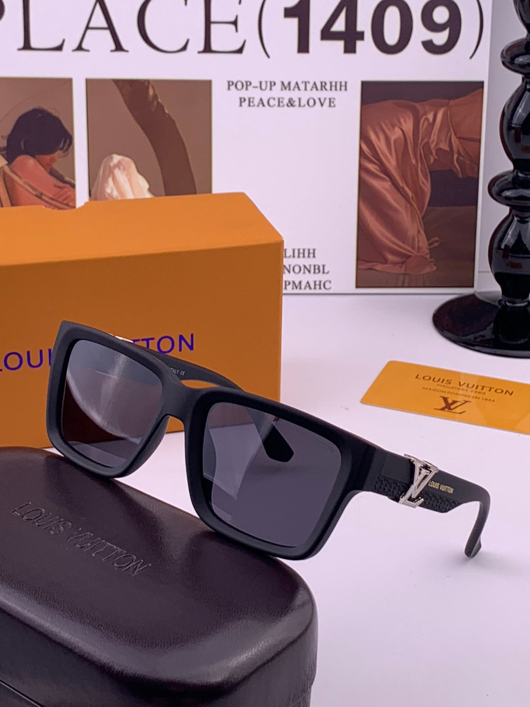 Louis Vuitton L3551 Square Gold Lens Sunglasses for Men & Women - 371338 - detail image 2