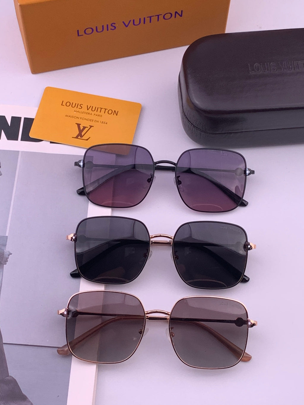 Louis Vuitton 5303 Polarized Aviator Black Lens Sunglasses for Men & - 371340 - detail image 8