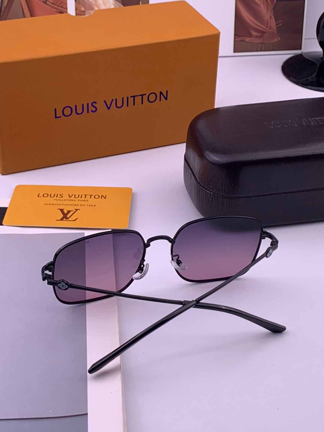 Louis Vuitton 5303 Polarized Aviator Purple Lens Sunglasses for Men & - 371341 - detail image 7