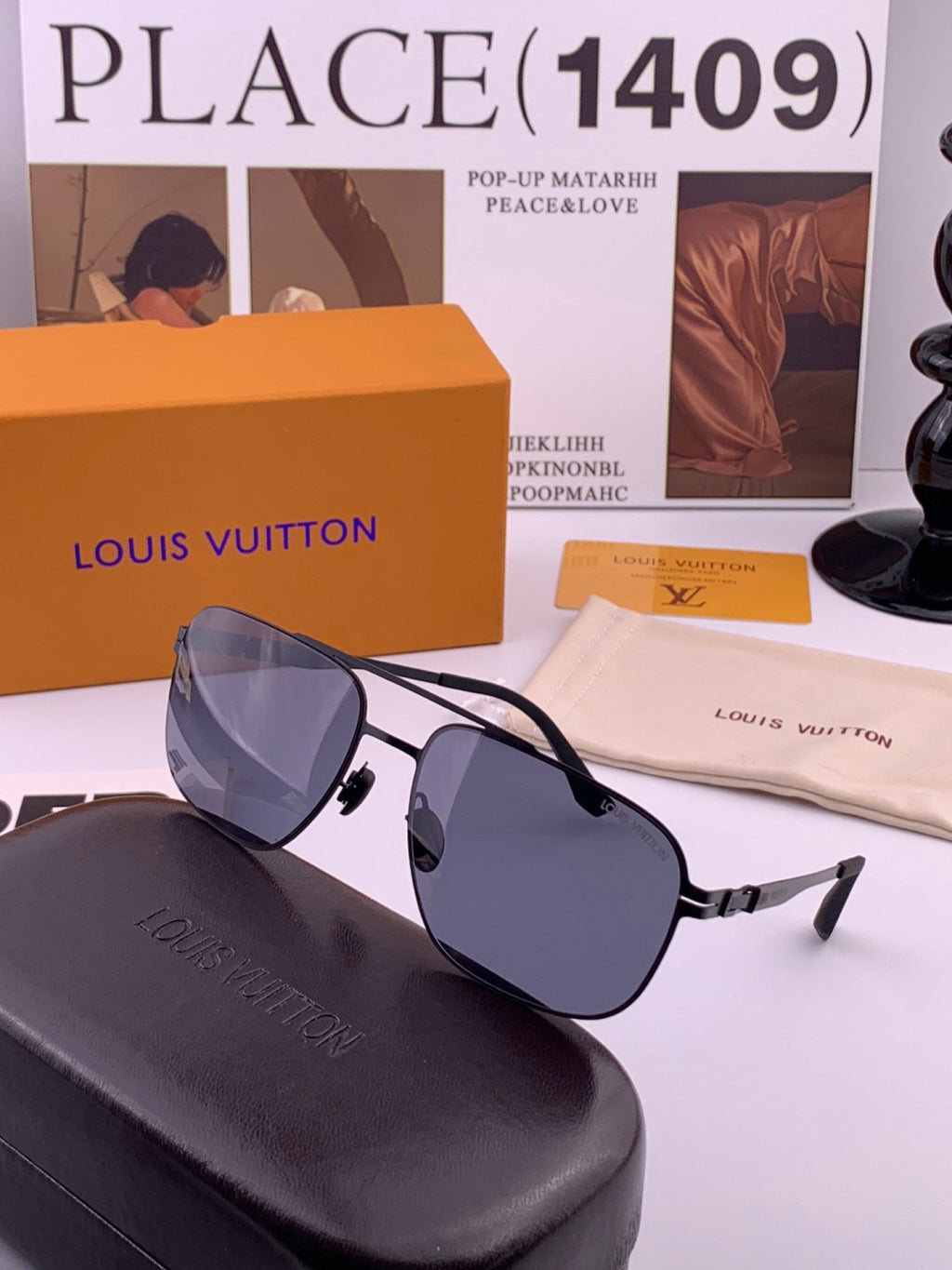 Louis Vuitton L5760 Fashion Gray Lens Sunglasses for Men & Women - 371314 - detail image 6