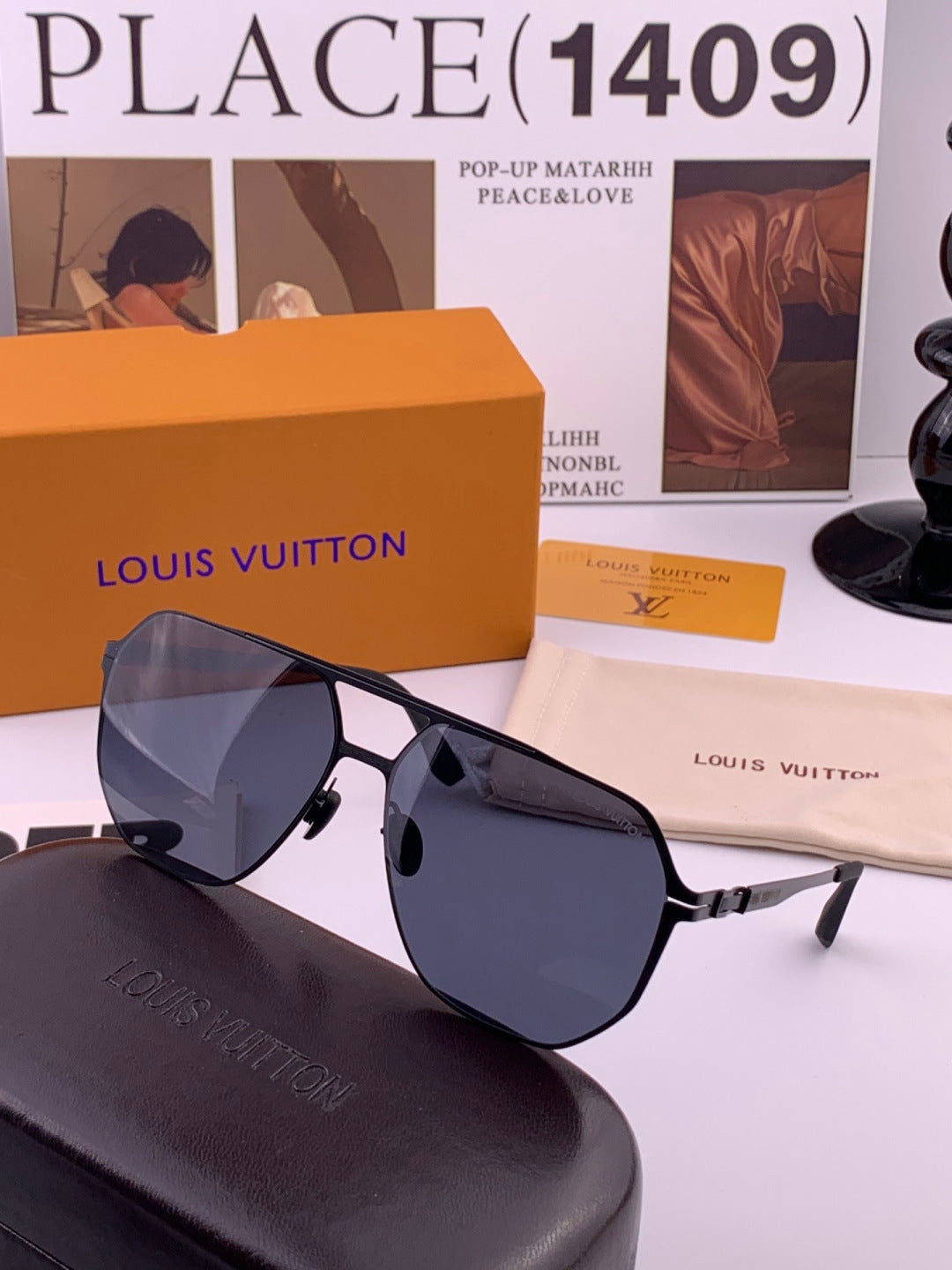 Louis Vuitton L3760 Fashion Blue Lens Sunglasses for Men & Women - 371315 - detail image 6