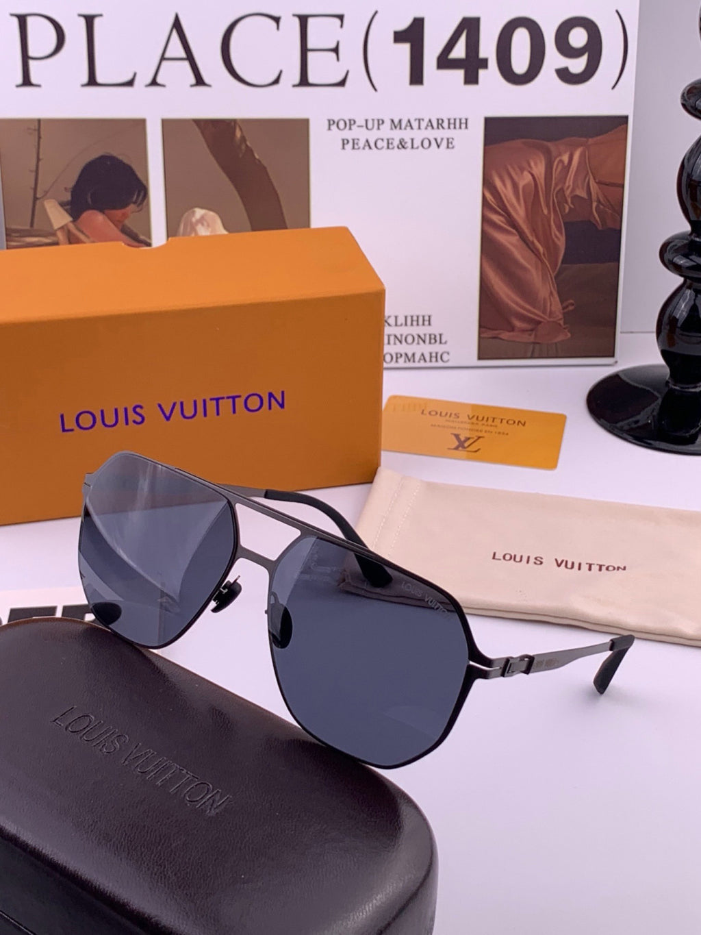 Louis Vuitton L3760 Fashion Blue Lens Sunglasses for Men & Women - 371315 - detail image 5