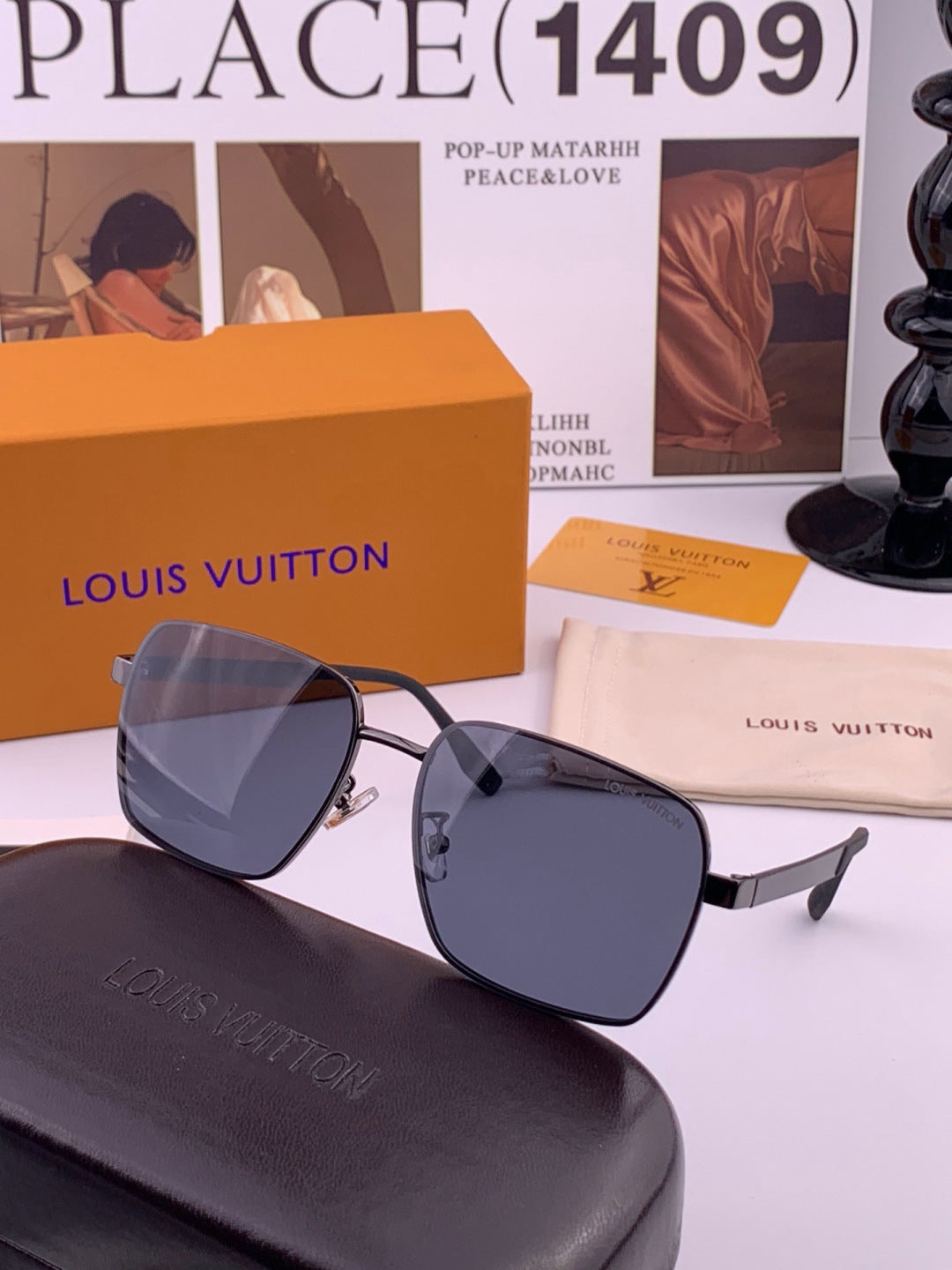 Louis Vuitton L5253 Polarized Aviator Blue Lens Sunglasses for Men - 371316 - detail image 3
