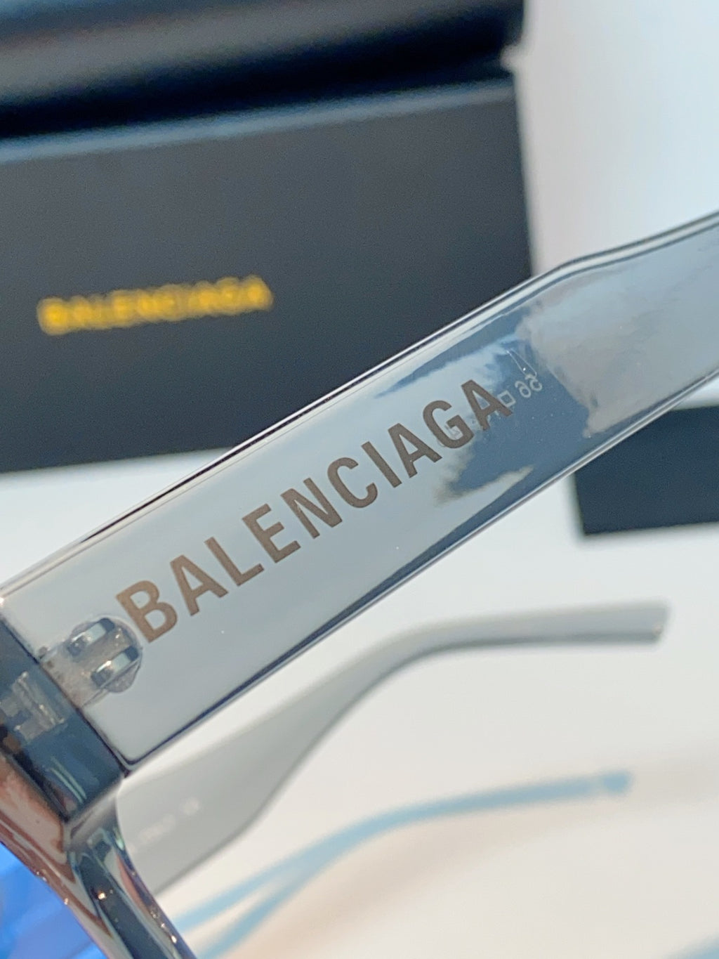 Balenciaga Cat-Eye Blue Lens Sunglasses for Men & Women - 382903 - detail image 8