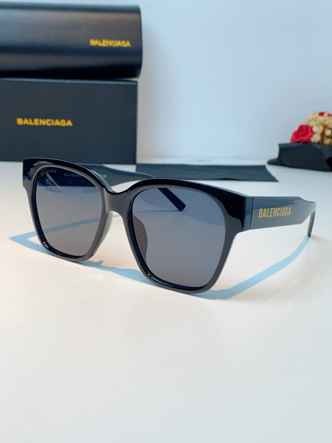 Balenciaga Cat-Eye Blue Lens Sunglasses for Men & Women