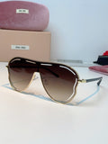 Miu Miu Metal Aviator Red Lens Sunglasses for Men & Women