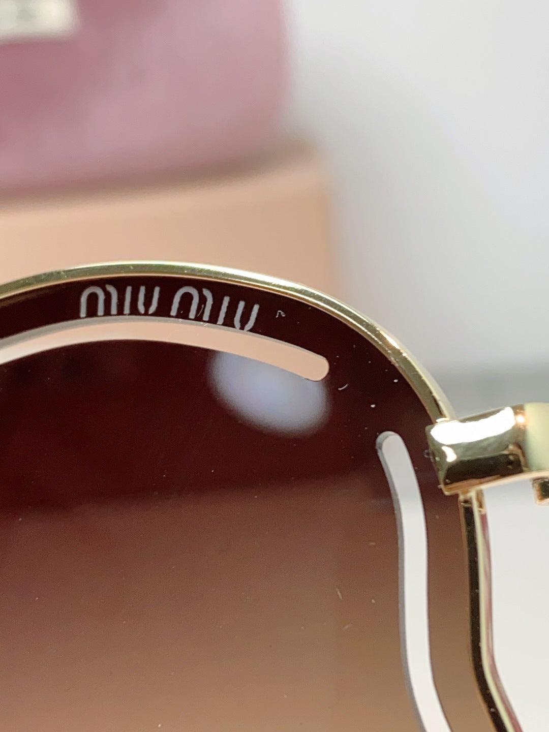 Miu Miu Metal Aviator Red Lens Sunglasses for Men & Women - detail image 8