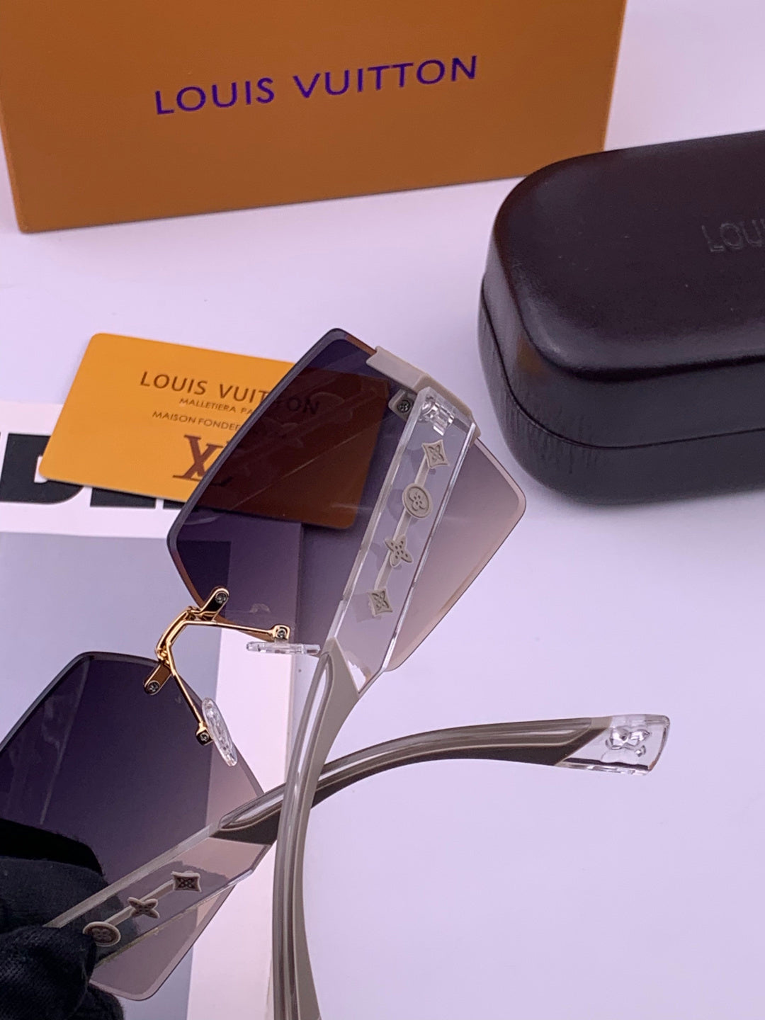 Louis Vuitton L5798 Polarized Square Brown Lens Sunglasses for Men & - 381751 - detail image 6