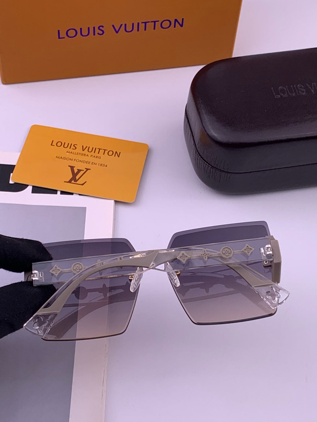 Louis Vuitton L5798 Polarized Square Brown Lens Sunglasses for Men & - 381751 - detail image 4