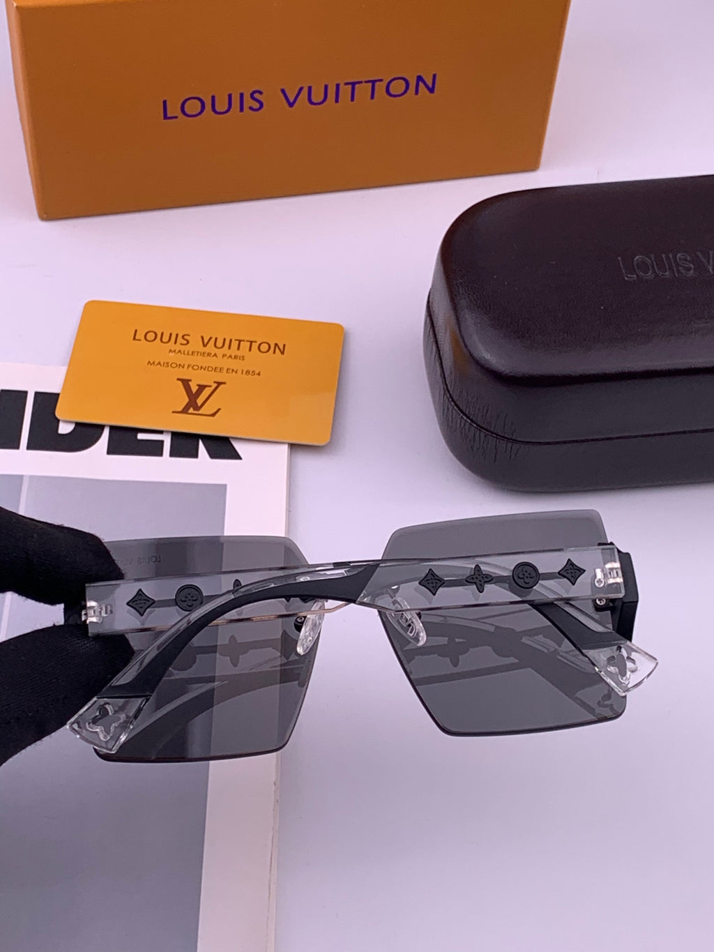 Louis Vuitton L5798 Polarized Square Brown Lens Sunglasses for Men & - 381752 - detail image 4
