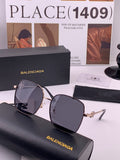 Balenciaga BL7192 Metal Fashion Black Lens Sunglasses for Men & Women - 382924