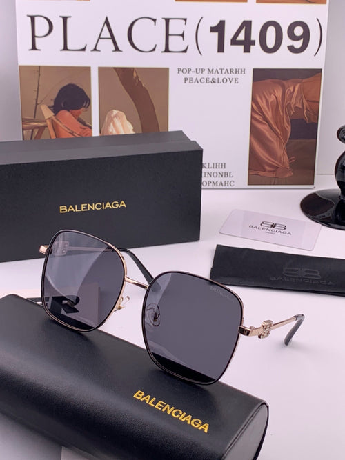 Balenciaga BL7192 Metal Fashion Black Lens Sunglasses for Men & Women - 382924