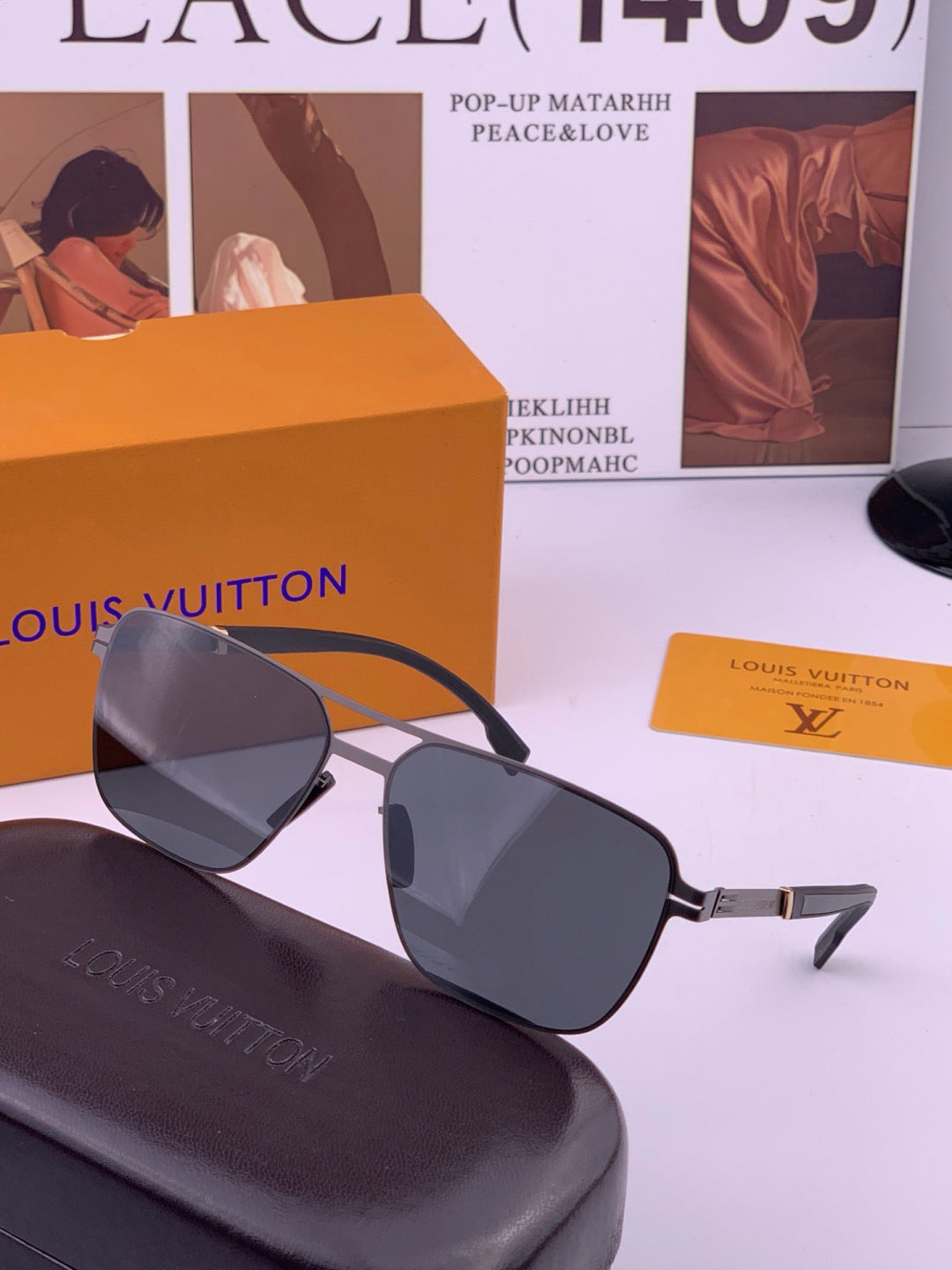 Louis Vuitton L816 Fashion Gold Lens Sunglasses for Men & Women - 381931 - detail image 2