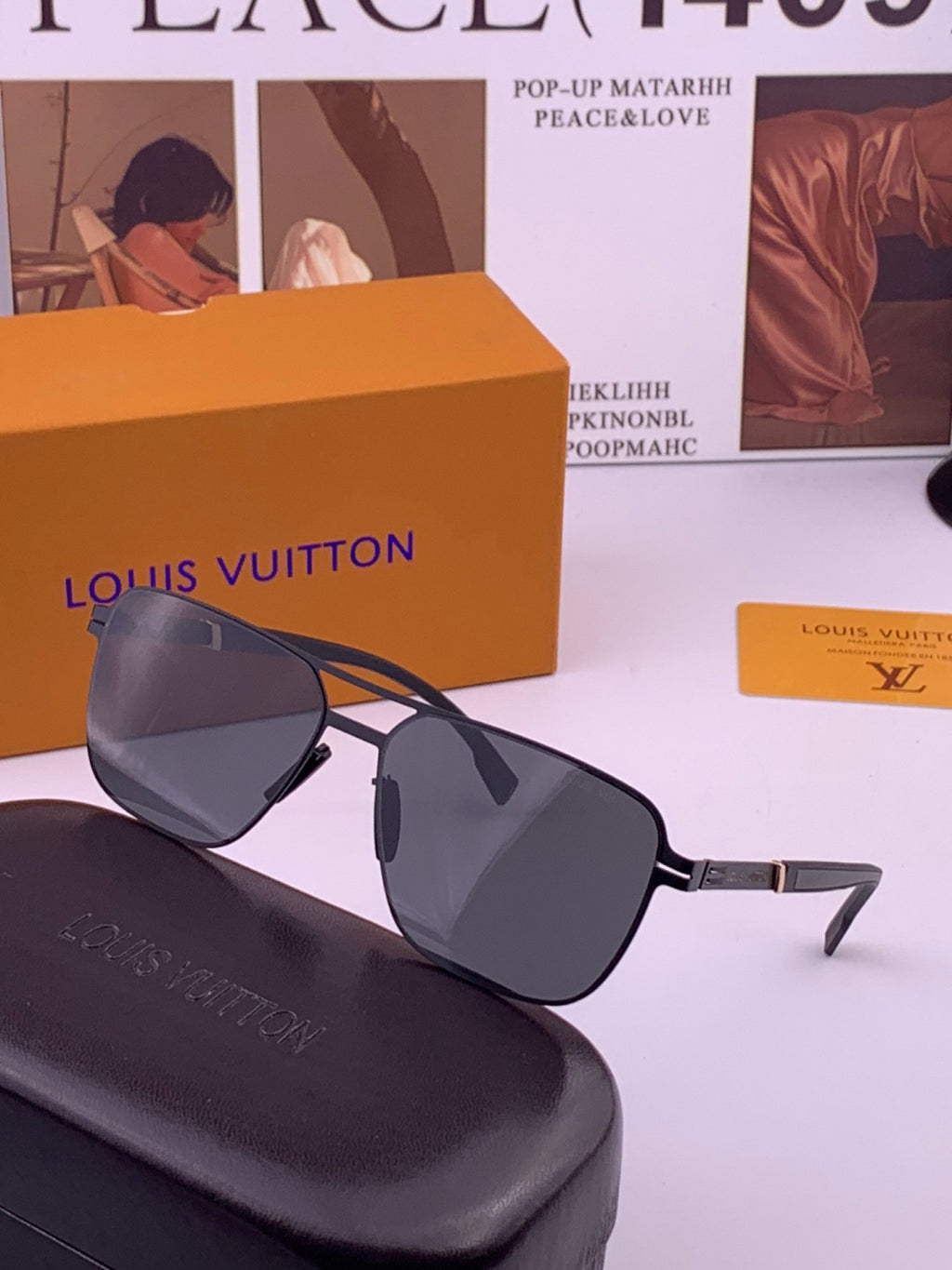 Louis Vuitton L816 Fashion Gold Lens Sunglasses for Men & Women - 381933 - detail image 2