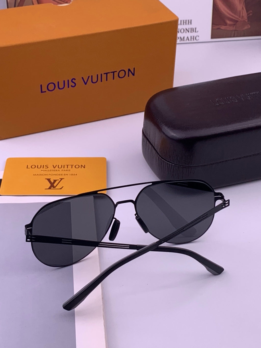 Louis Vuitton L39 Fashion Gold Lens Sunglasses for Men & Women - 381939 - detail image 6