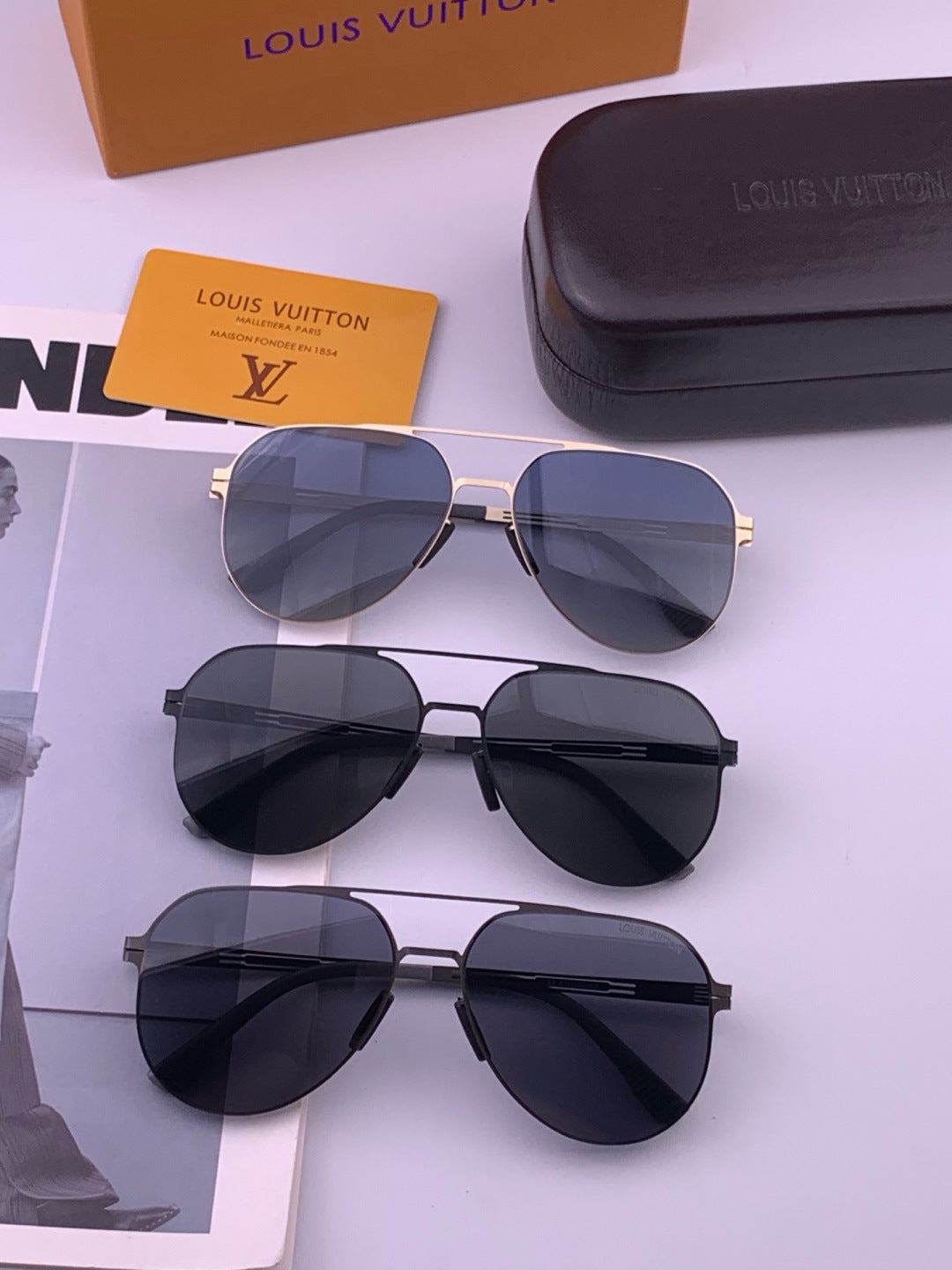 Louis Vuitton L39 Fashion Gold Lens Sunglasses for Men & Women - 381939 - detail image 7