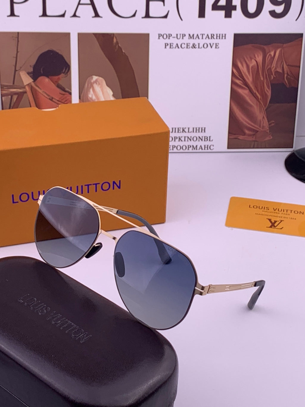 Louis Vuitton L39 Fashion Gold Lens Sunglasses for Men & Women - 381940 - detail image 2