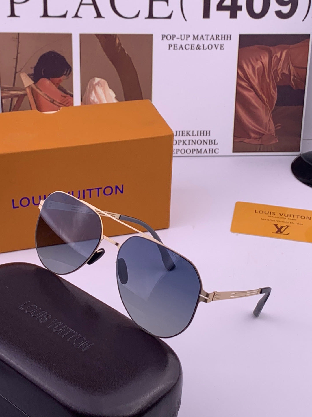 Louis Vuitton L39 Fashion Gold Lens Sunglasses for Men & Women - 381940 - detail image 2