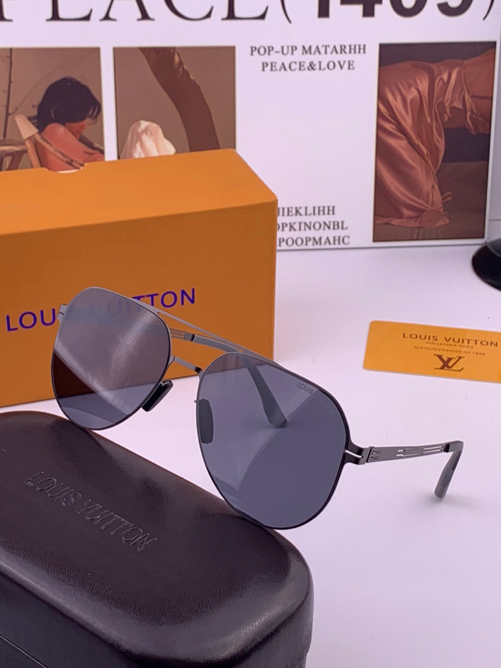 Louis Vuitton L39 Fashion Gold Lens Sunglasses for Men & Women - 381941 - detail image 2
