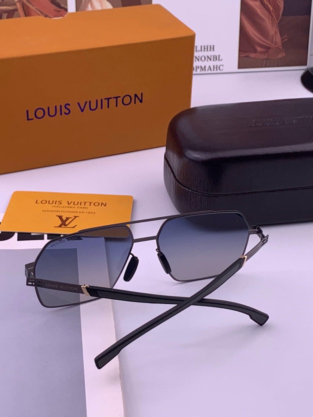Louis Vuitton L313 Fashion Gold Lens Sunglasses for Men & Women - 381949 - detail image 5