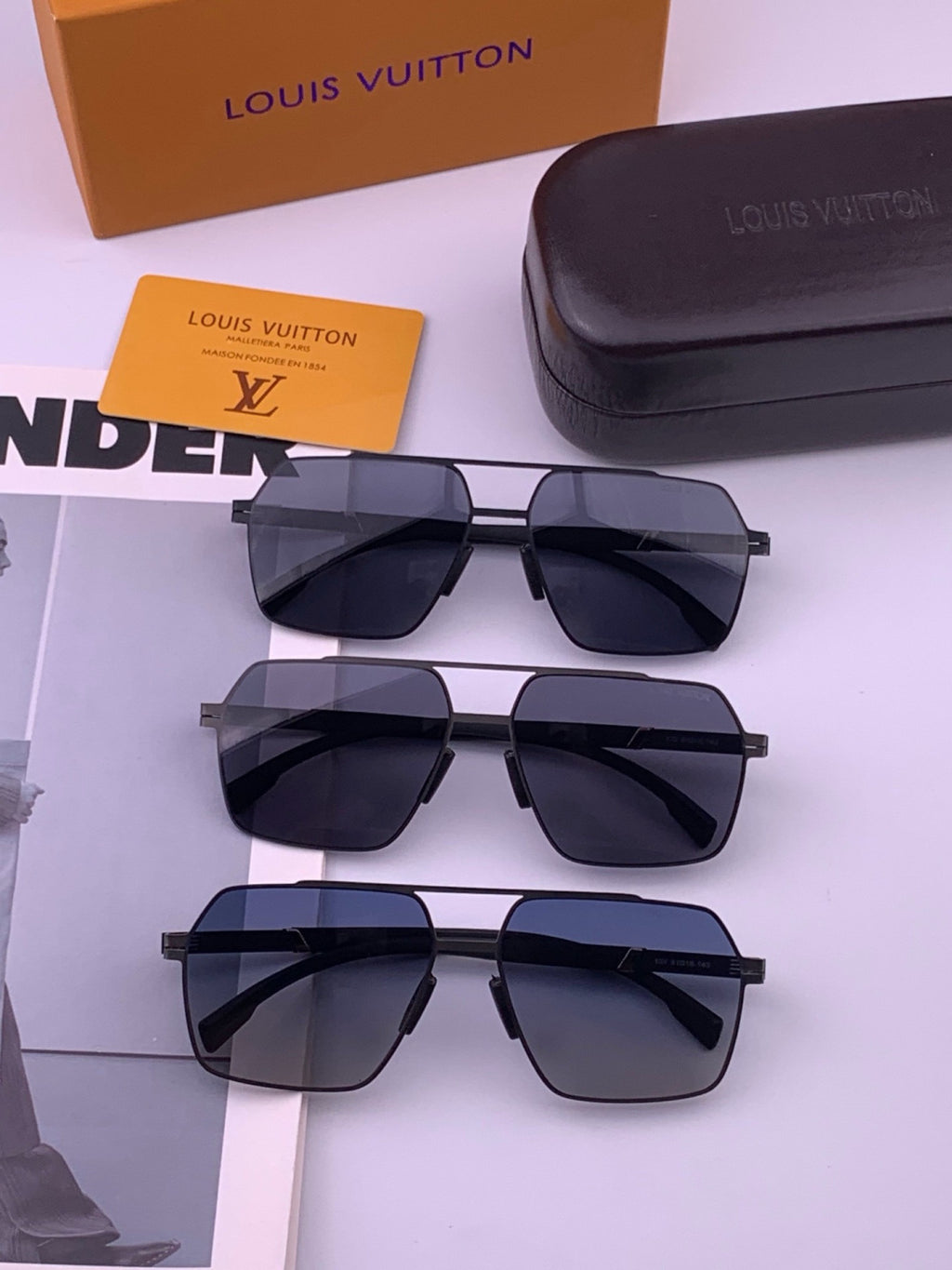 Louis Vuitton L313 Fashion Gold Lens Sunglasses for Men & Women - 381949 - detail image 7