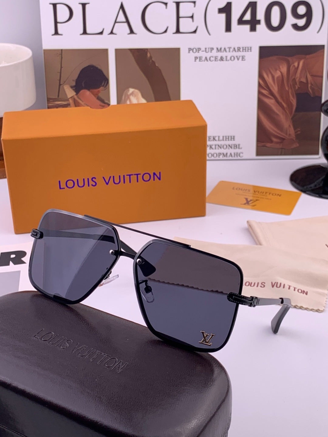 Louis Vuitton L91747 Aviator Orange Lens Sunglasses for Men & Women - 381833 - detail image 3