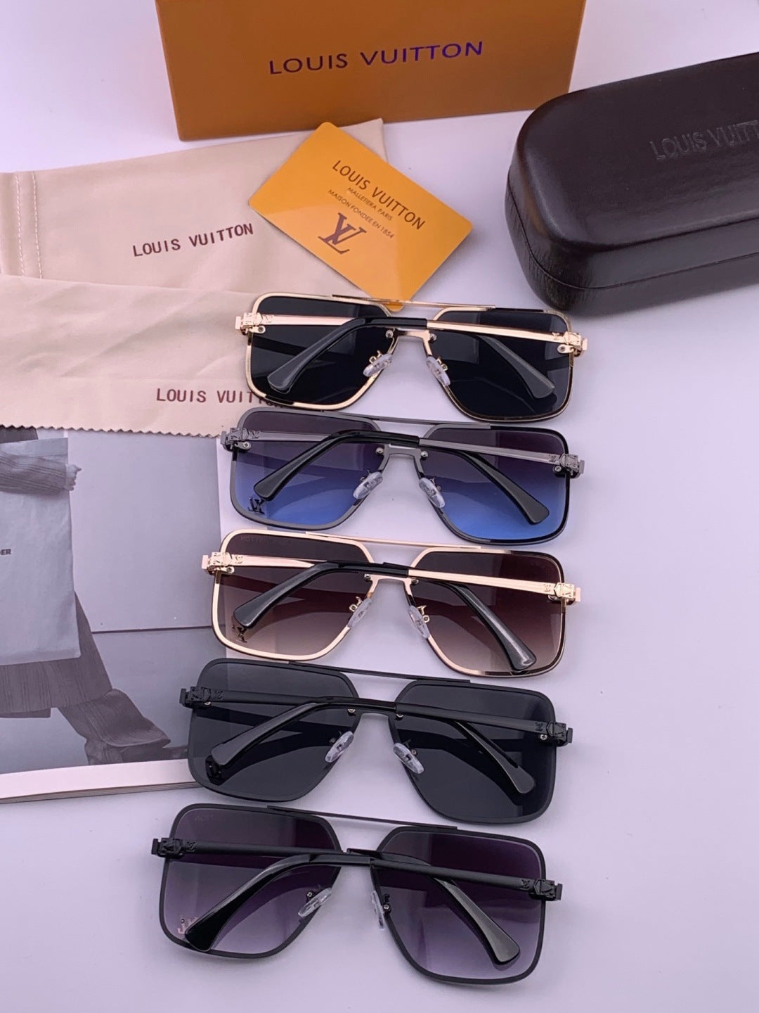Louis Vuitton L91747 Aviator Orange Lens Sunglasses for Men & Women - 381834 - detail image 6
