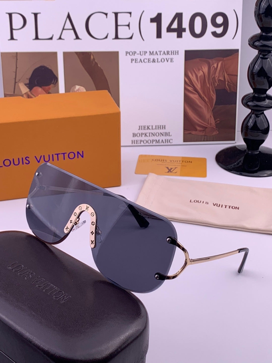 Louis Vuitton L61759 Aviator Gold Lens Sunglasses for Men & Women - 381838 - detail image 4