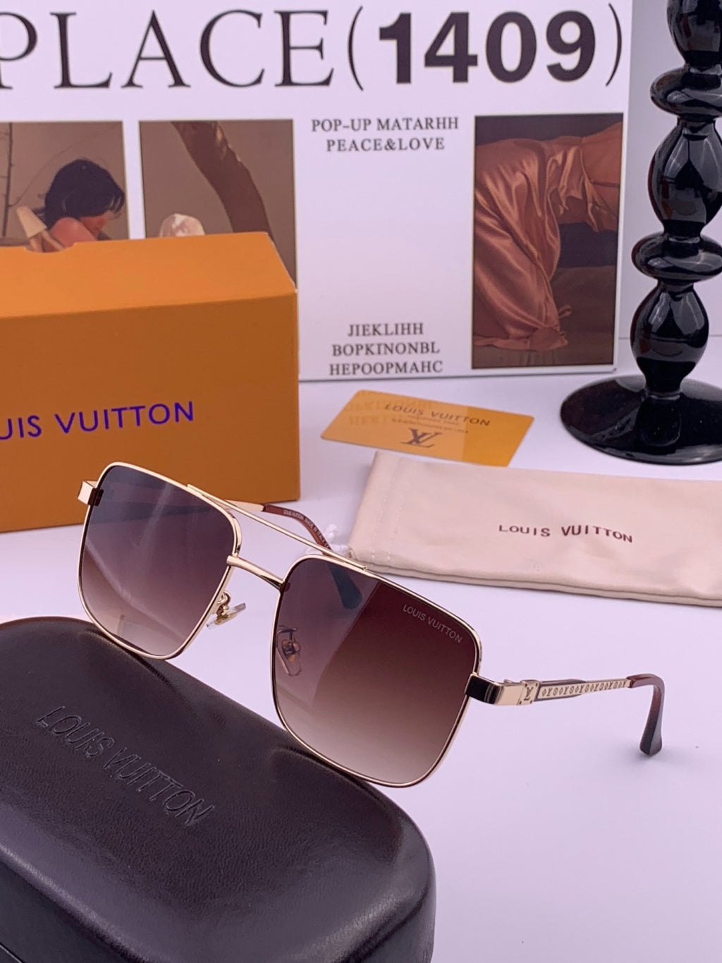Louis Vuitton L3905 Aviator Gray Lens Sunglasses for Men & Women - 381839 - detail image 3