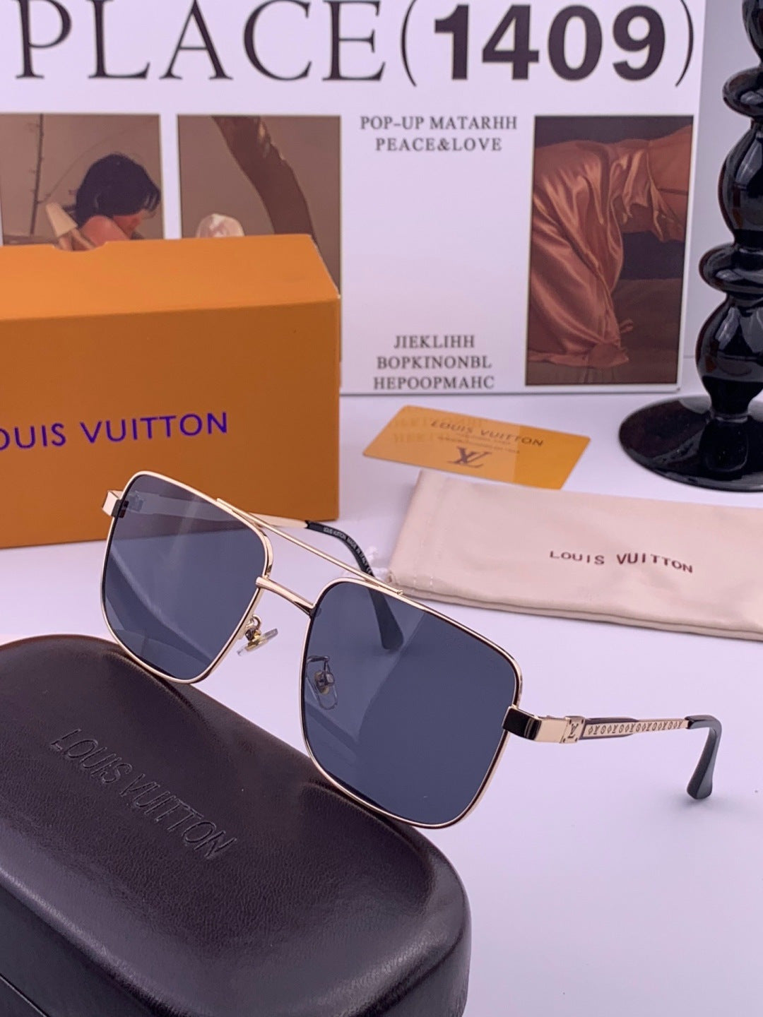 Louis Vuitton L3905 Aviator Gray Lens Sunglasses for Men & Women - 381839 - detail image 2