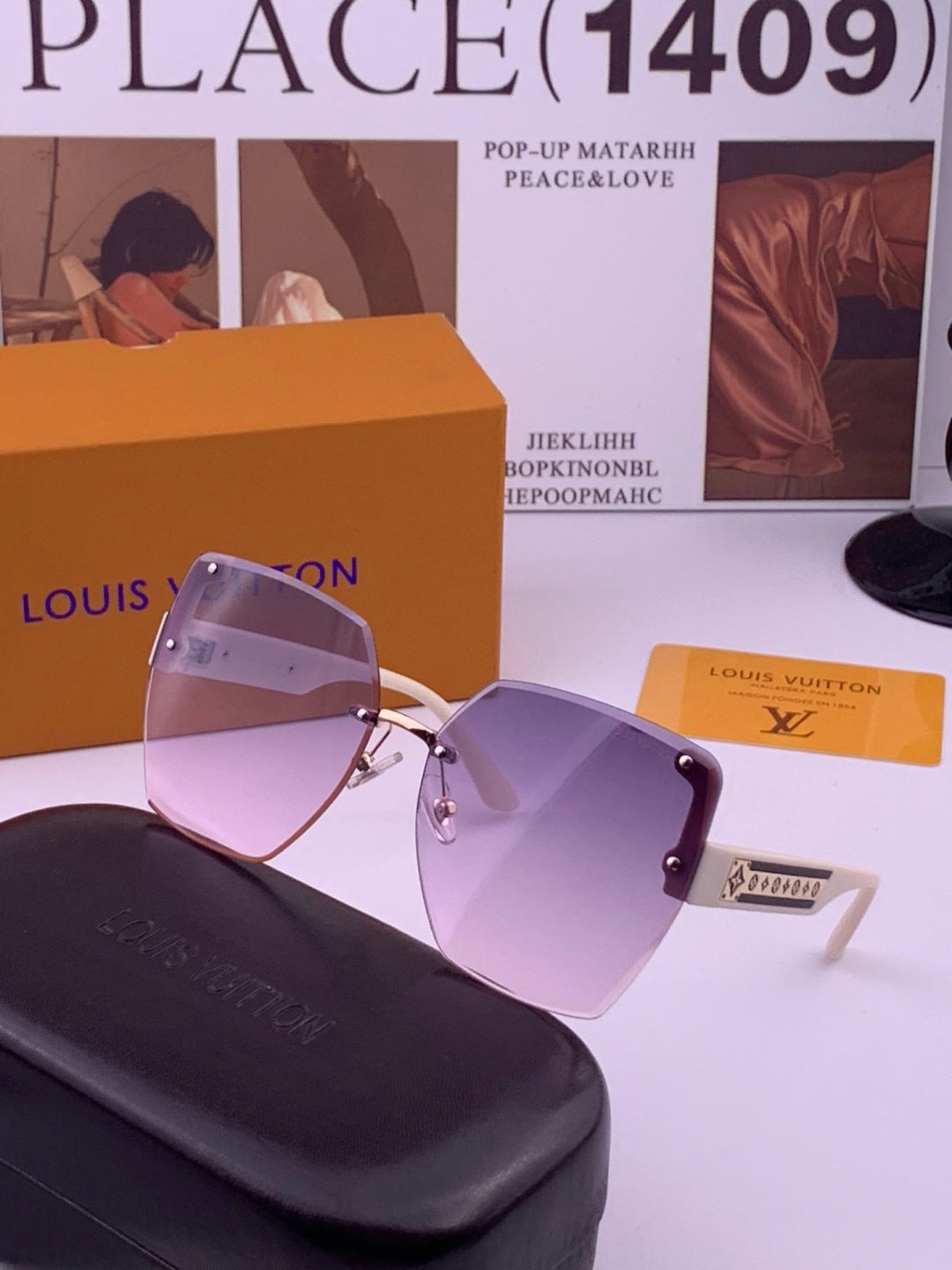 Louis Vuitton L6519 Polarized Square Brown Lens Sunglasses for Men & - 381827 - detail image 2