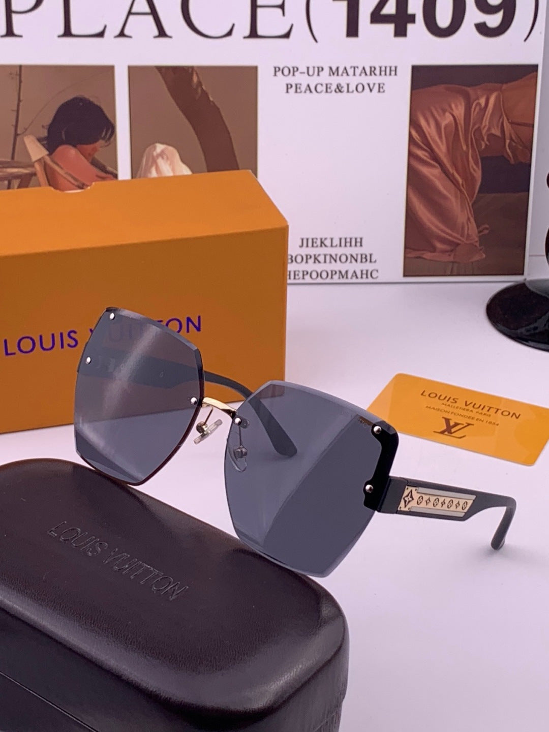 Louis Vuitton L6519 Polarized Square Brown Lens Sunglasses for Men & - 381828 - detail image 2