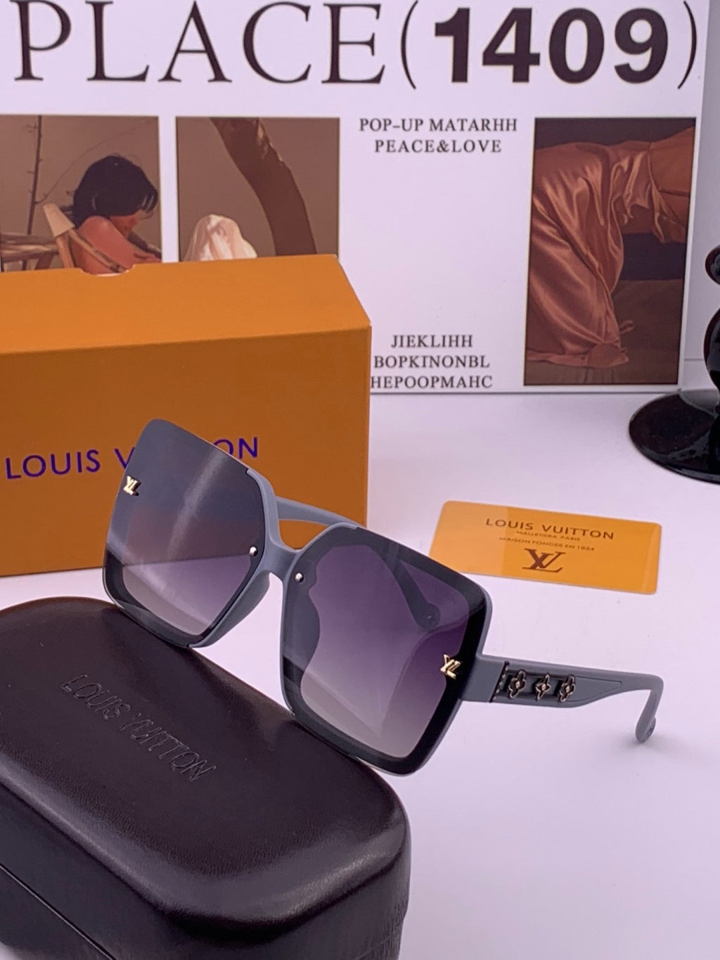 Louis Vuitton L5710 Polarized Square Gold Lens Sunglasses for Men & W - 381830 - detail image 2