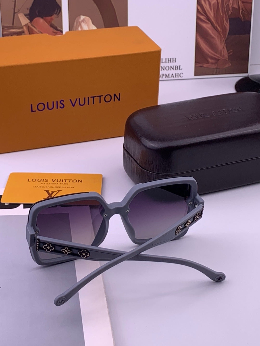 Louis Vuitton L5710 Polarized Square Gold Lens Sunglasses for Men & W - 381830 - detail image 6