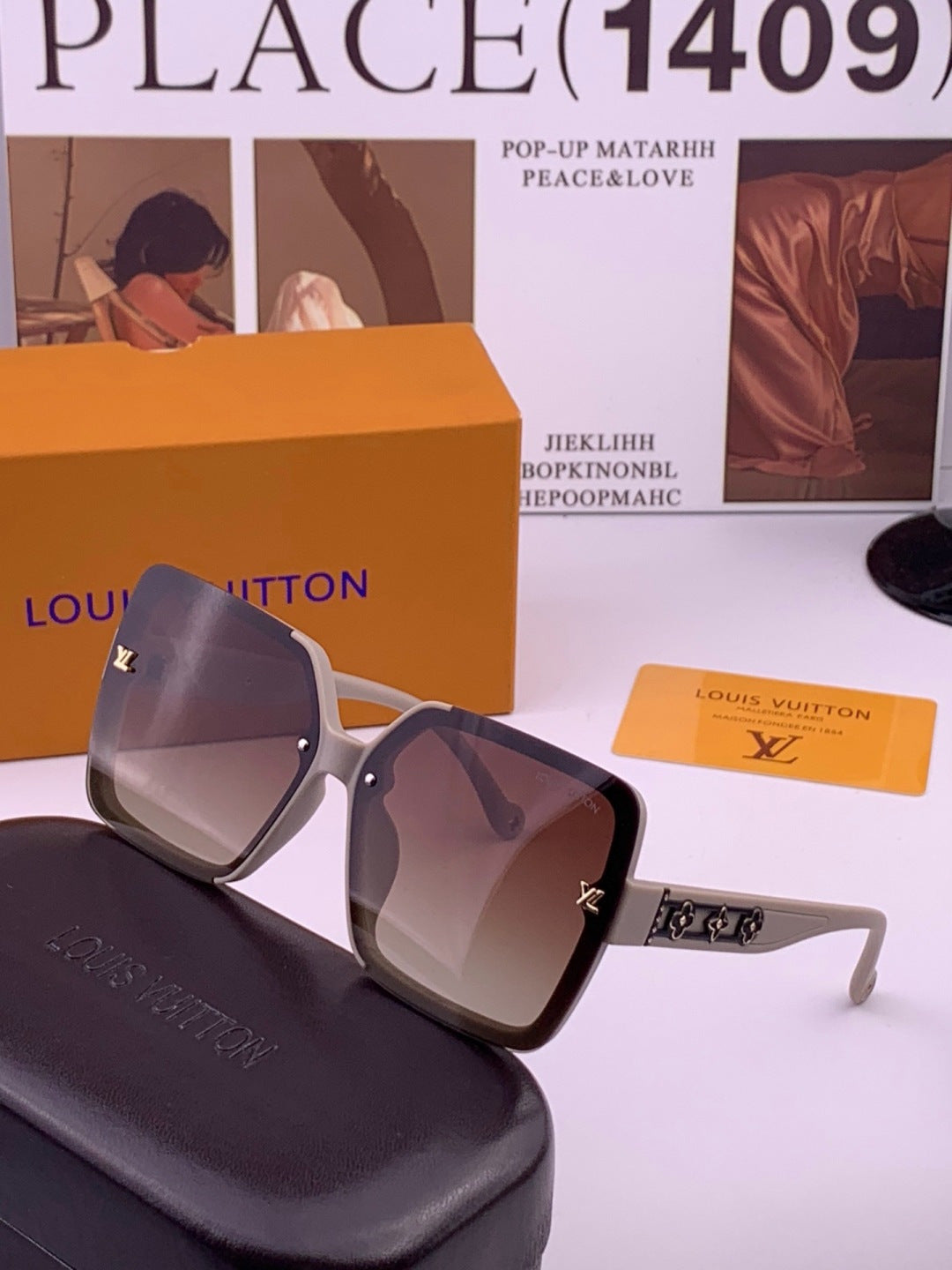 Louis Vuitton L5710 Polarized Square Brown Lens Sunglasses for Men & - 381832 - detail image 2