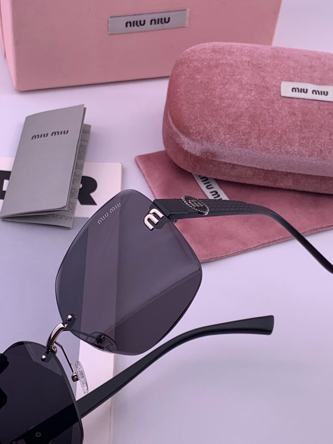 Miu Miu M6550 Fashion Black Lens Sunglasses for Men & Women - detail image 3