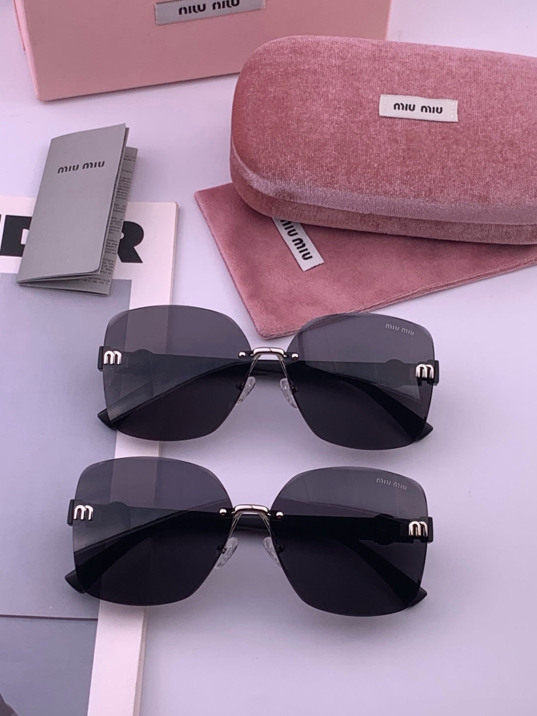 Miu Miu M6550 Fashion Black Lens Sunglasses for Men & Women - detail image 7