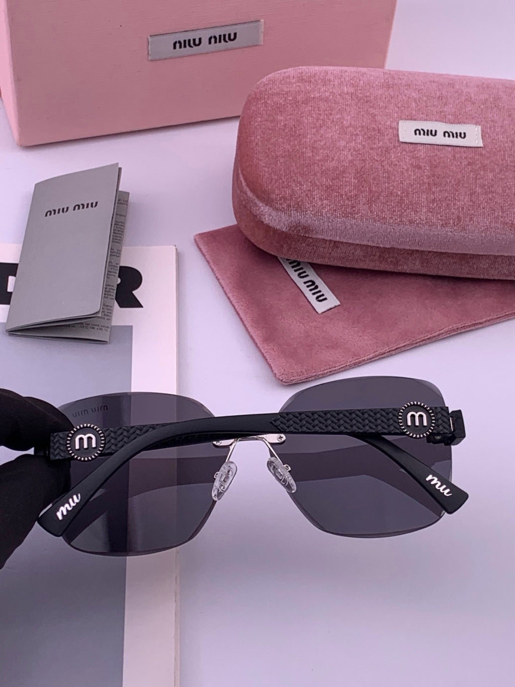 Miu Miu M6550 Fashion Black Lens Sunglasses for Men & Women - detail image 6