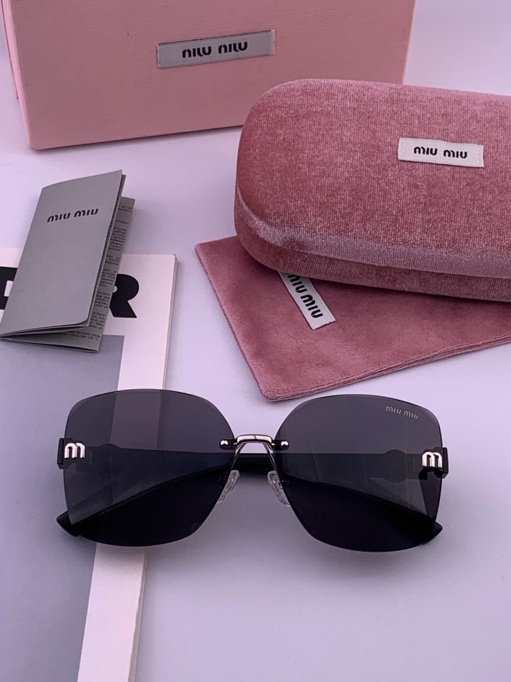 Miu Miu M6550 Fashion Black Lens Sunglasses for Men & Women - detail image 4