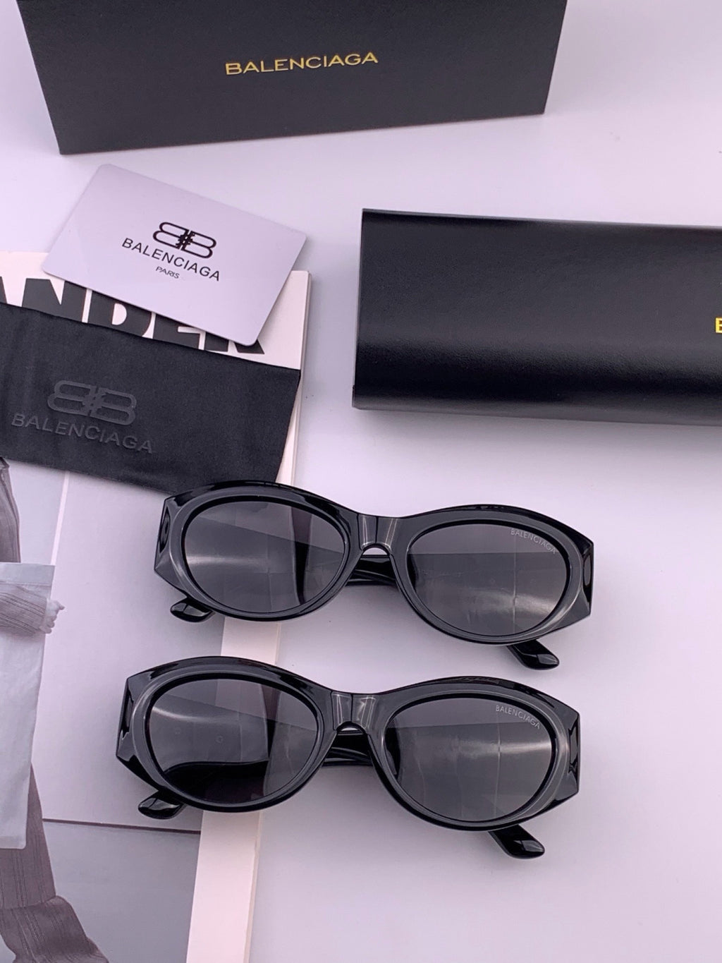 Balenciaga BL2992 Polarized Metal Fashion Black Lens Sunglasses - 382932 - detail image 7