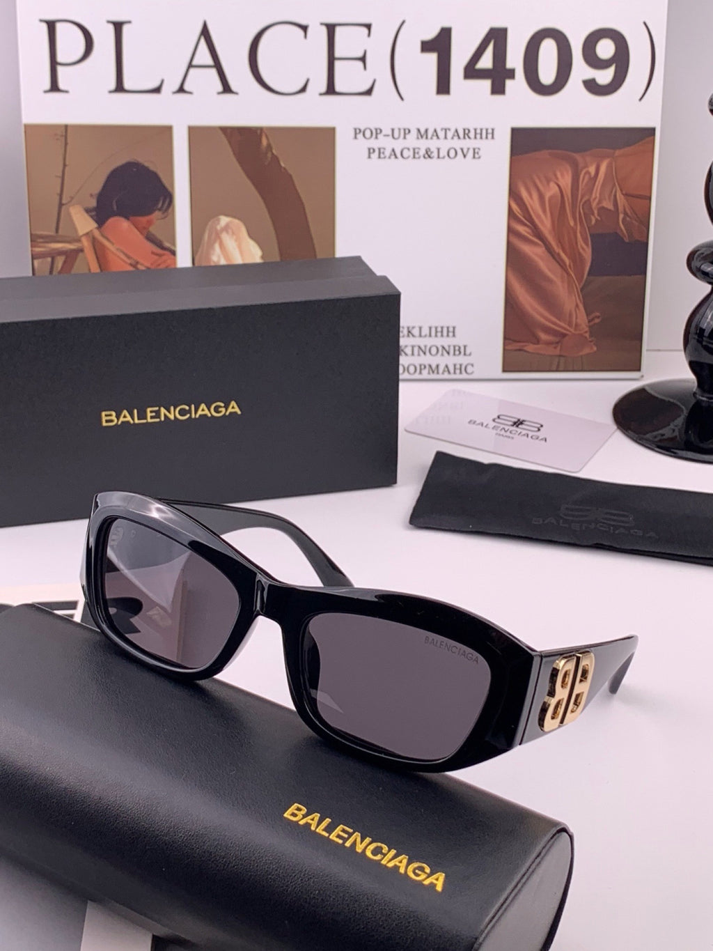Balenciaga BL1992 Polarized Metal Fashion Pink Lens Sunglasses for Me - 382933 - detail image 4