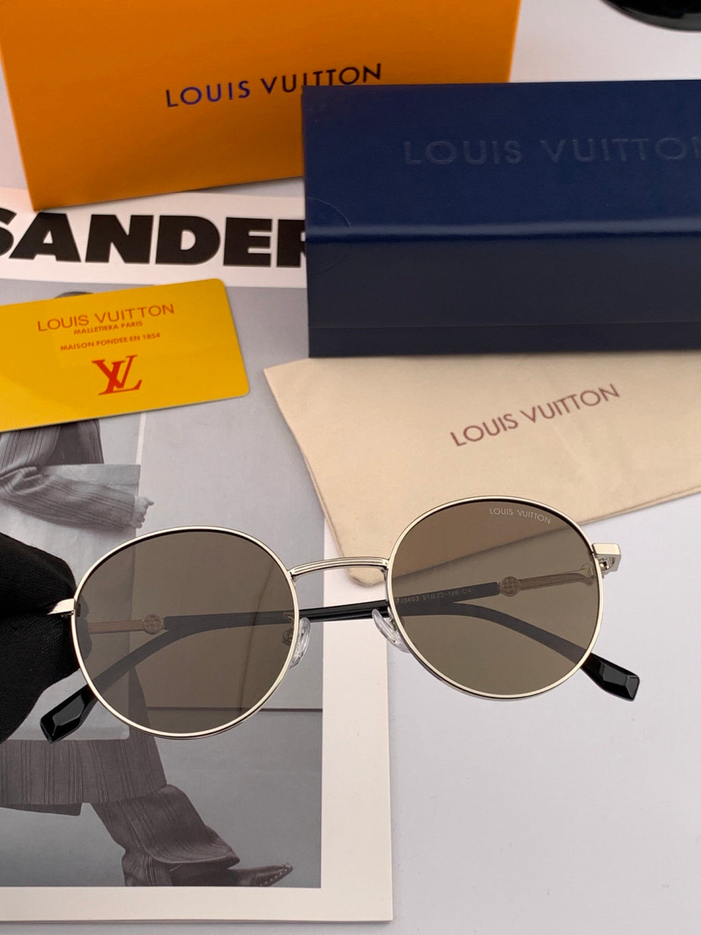 Louis Vuitton L3340 Polarized Aviator Gray Lens Sunglasses for Men & - 381824 - detail image 4