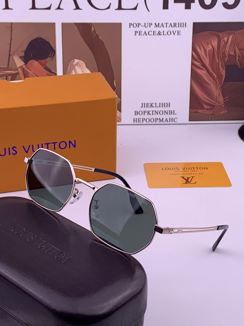 Louis Vuitton L6339 Polarized Aviator Gold Lens Sunglasses for Men & - 381809 - detail image 2