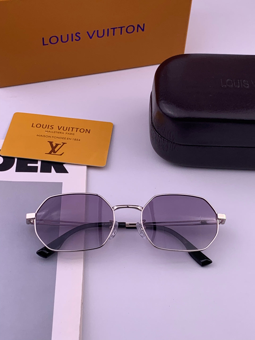 Louis Vuitton L6339 Polarized Aviator Black Lens Sunglasses for Men & - 381810 - detail image 7