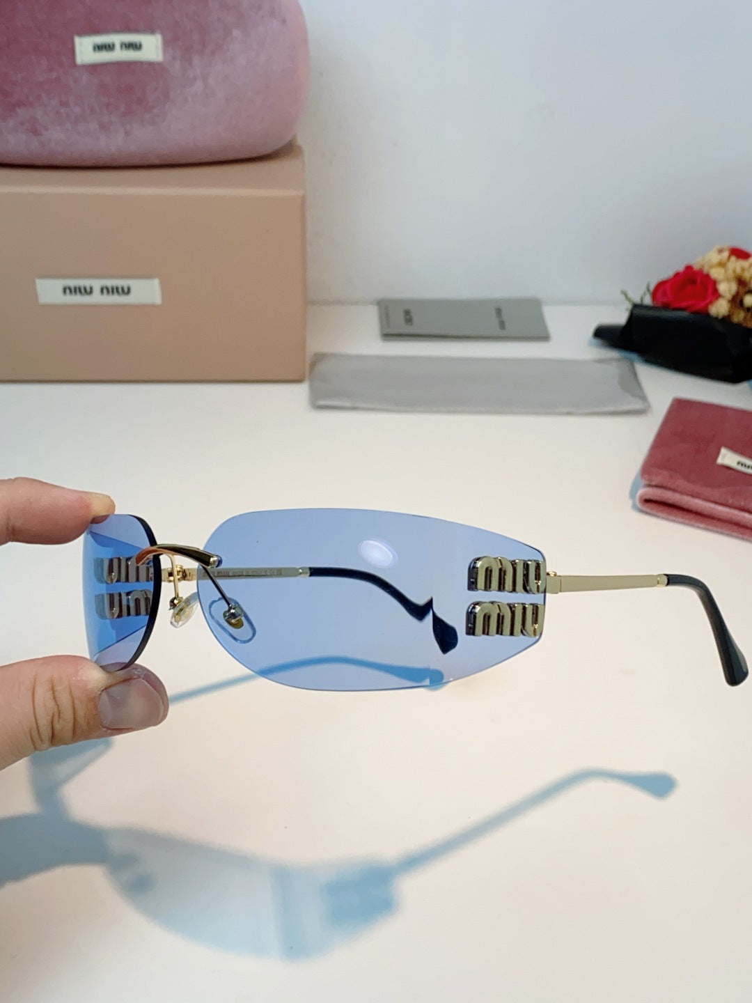 Miu Miu A51S Fashion Gold Lens Sunglasses for Men & Women - detail image 6