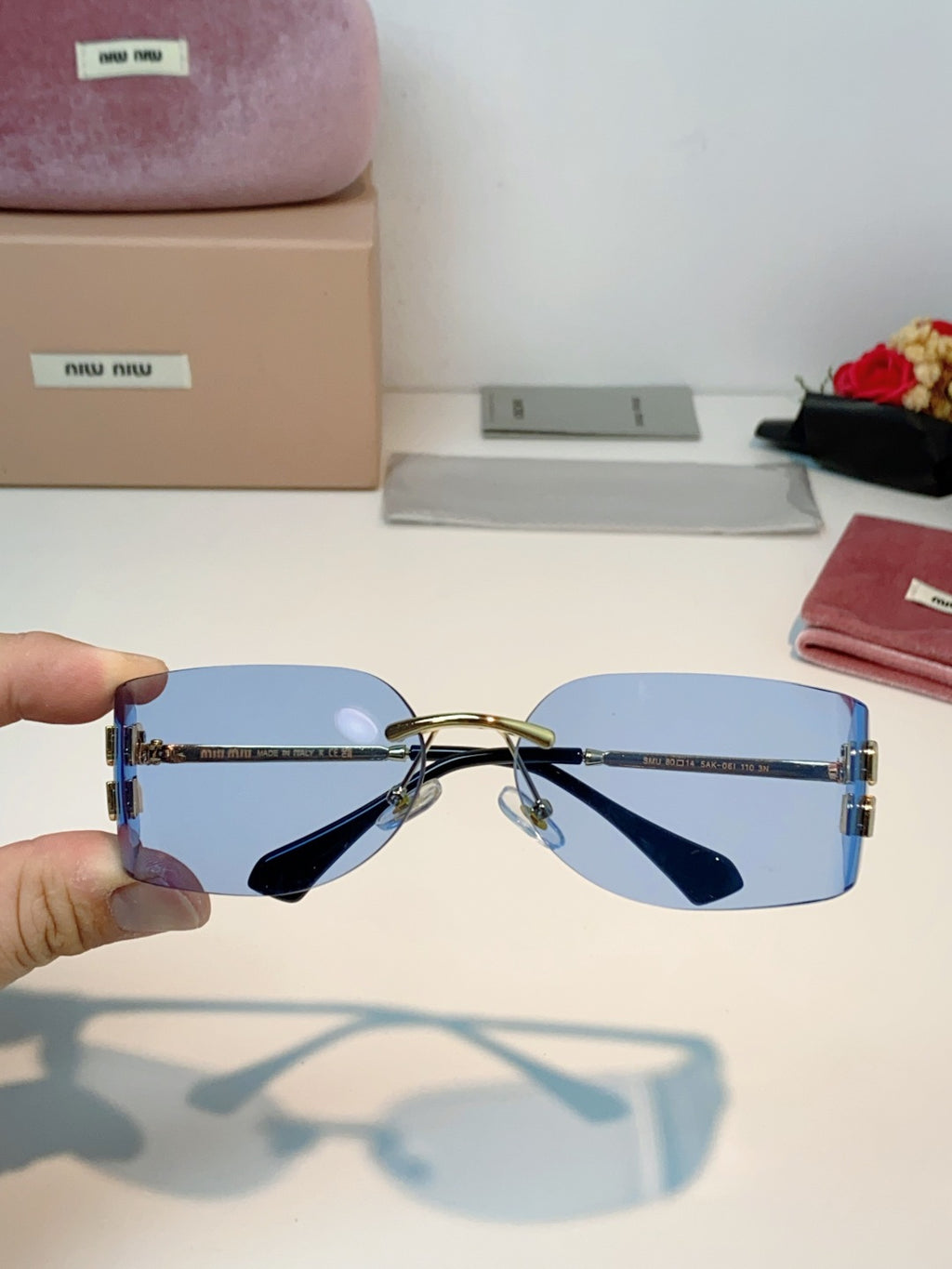 Miu Miu A51S Fashion Gold Lens Sunglasses for Men & Women - detail image 4