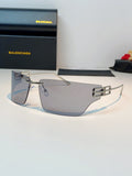 Balenciaga Lightweight Rimless Gray Lens Sunglasses for Men & Women - 399144