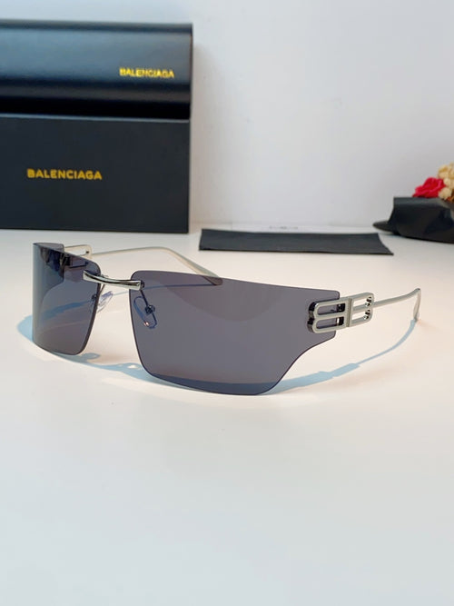 Balenciaga Lightweight Rimless Gray Lens Sunglasses for Men & Women