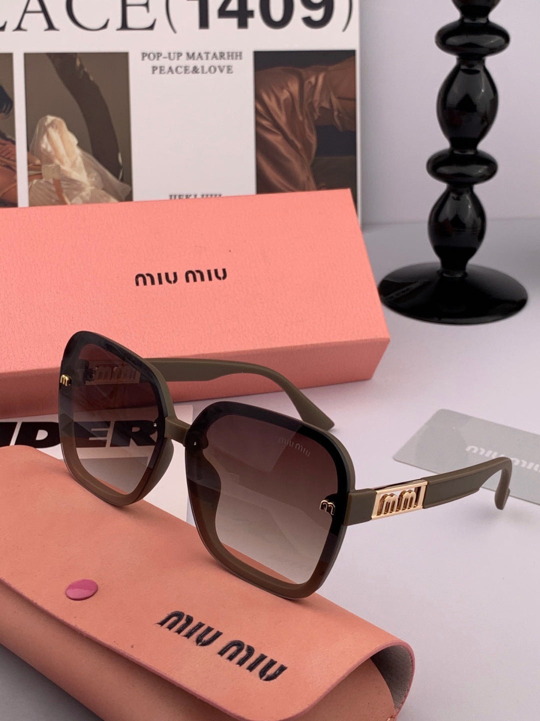 Miu Miu M4304 Fashion Gold Lens Sunglasses for Men & Women - 399164 - detail image 4